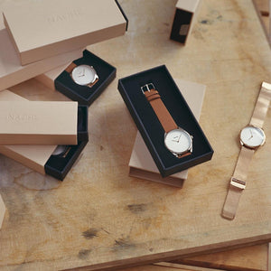 Lune 8 Watch - Rose Gold Face with Rose Gold Rim