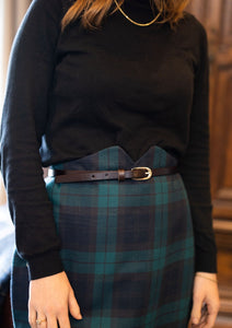 Fabric Swatch: English Anne Pencil Skirt - Blackwatch Tartan