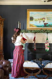 Elegant Red Royal Stewart Tartan Feminine Hair Bow