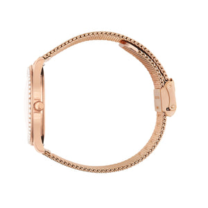 Rose Gold Metal Watch for Women with Pearls Made in the USA Ethical Brand