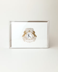 Champagne Foil Personalized Card Set