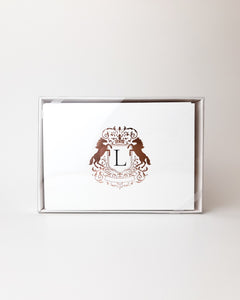 Made-to-Order: Rose Gold Foil Personalized Card Set