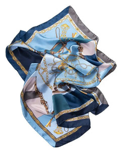 Silk Foulard in Azure