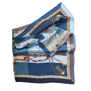 Silk Foulard in Azure